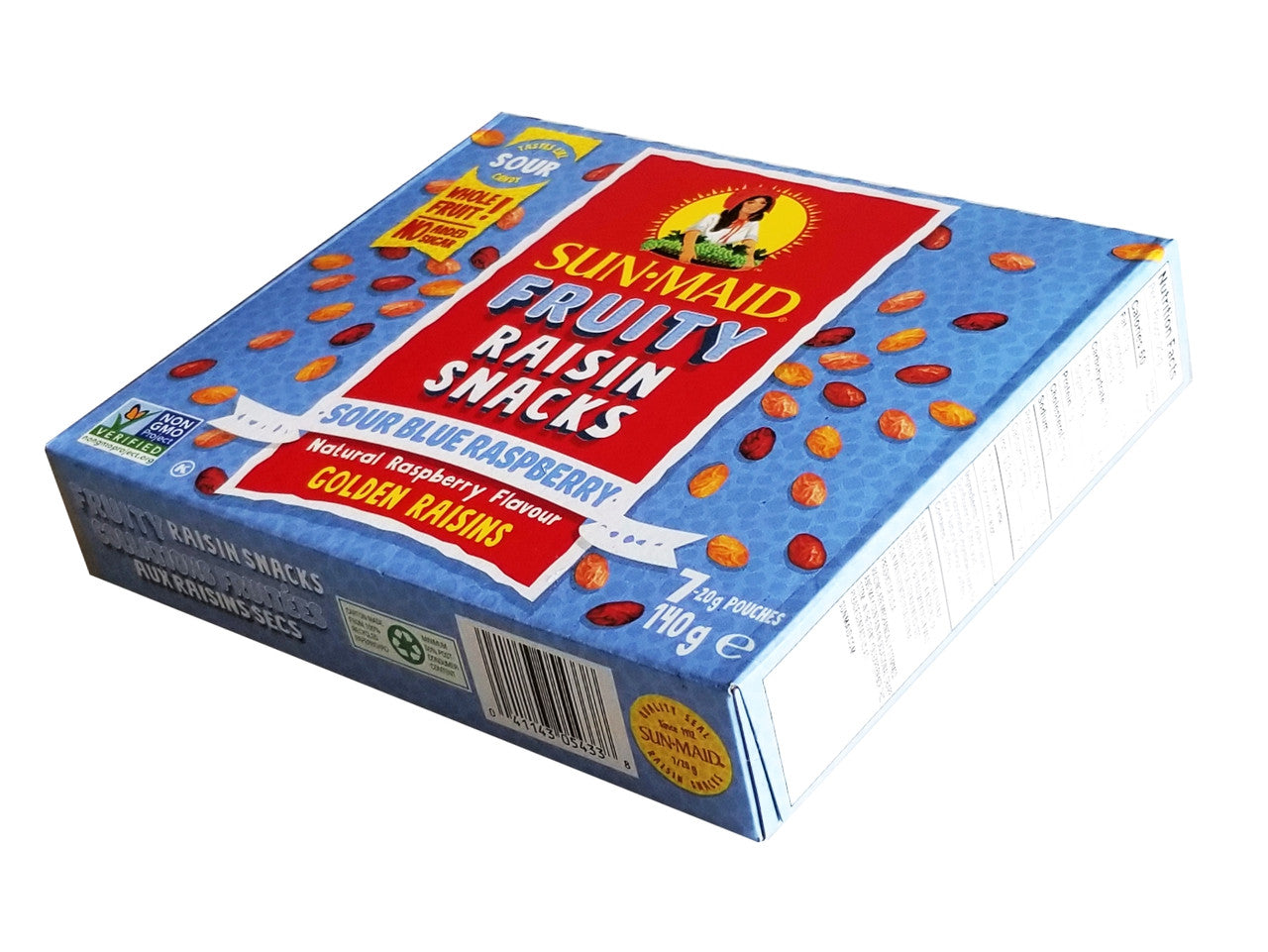 Sun-Maid Fruity Raisin Snacks, Sour Blue Raspberry, 140g/5 oz. Box {Imported from Canada}